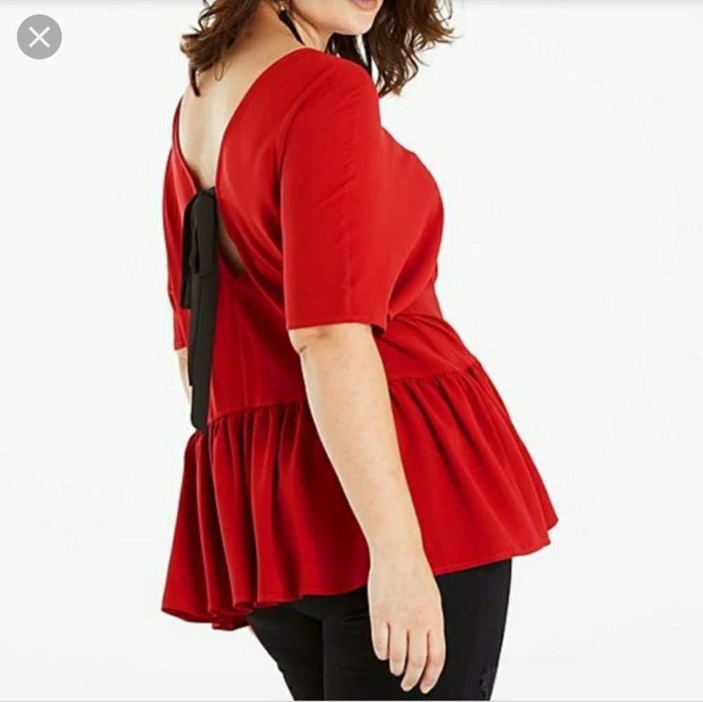 Red Peplum Top